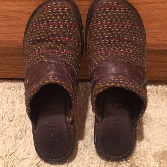 Born tweed clogs mules fall color 6 flats 36.5 - Picture 10 of 11